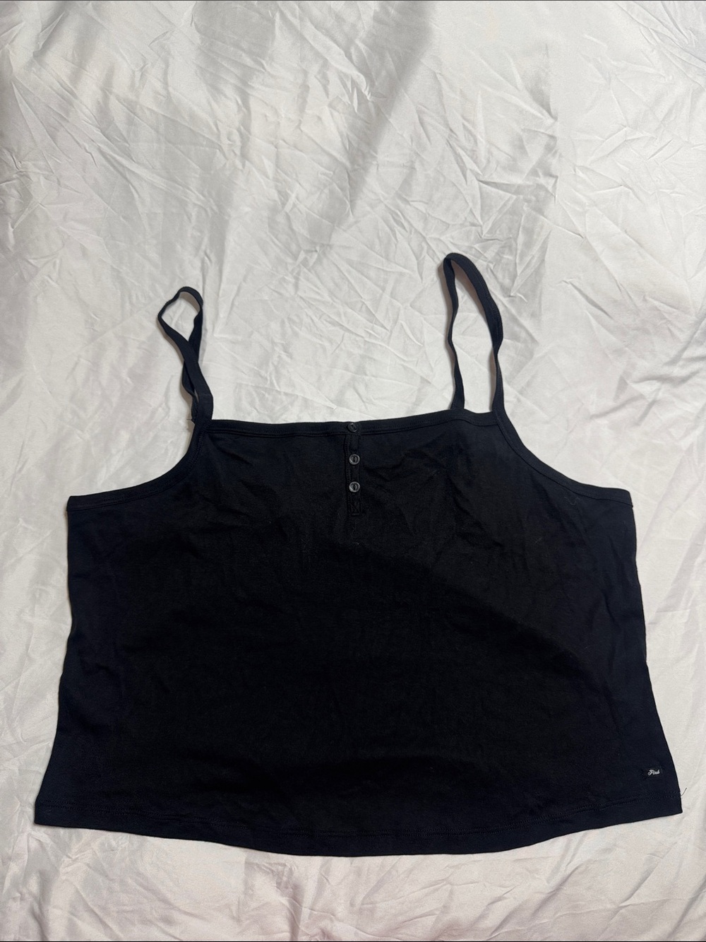 Black Button-Front sleepwear Cami